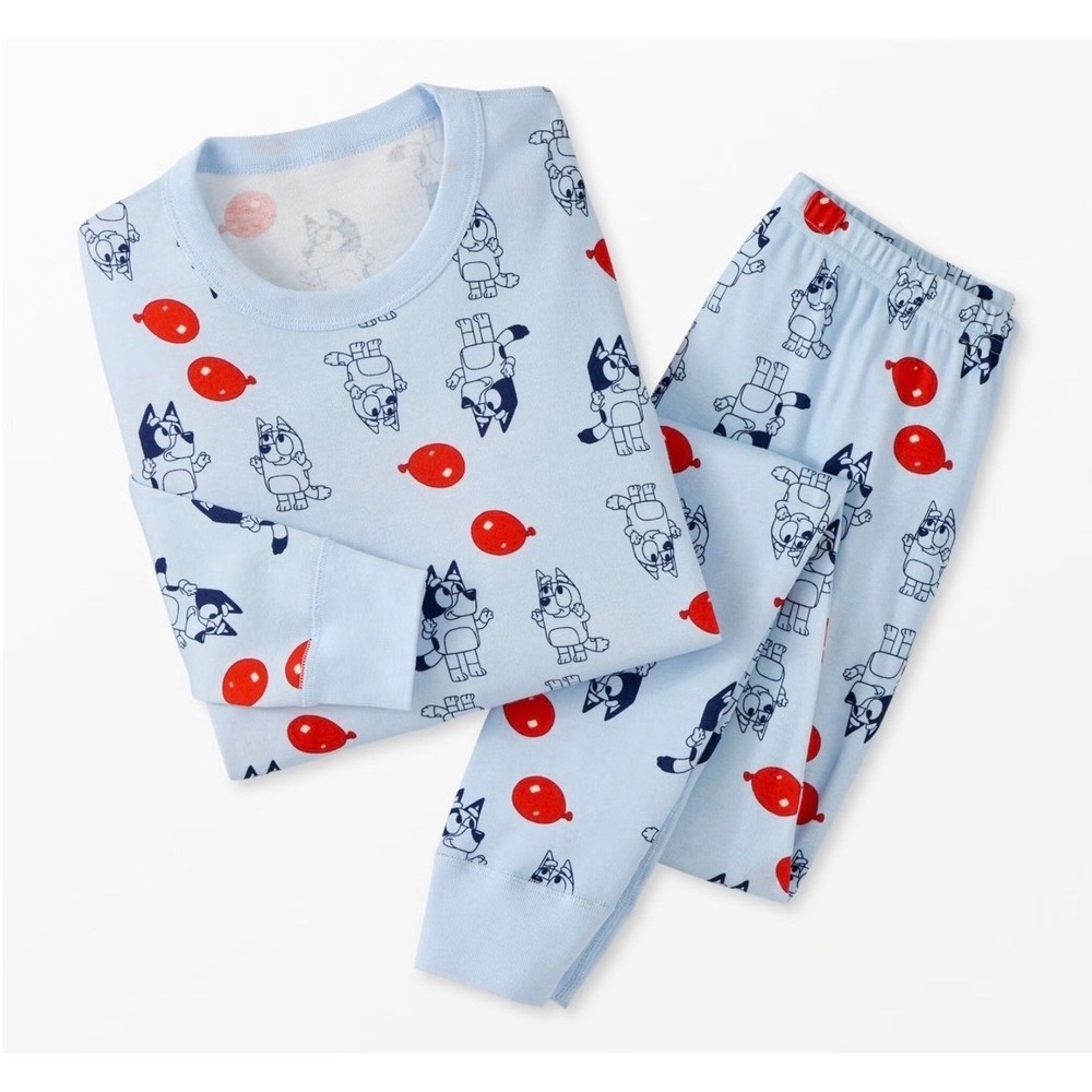 Hanna Andersson Adult Bluey Pajama Set Long Sleeve Top Jogger Pants Large Unisex